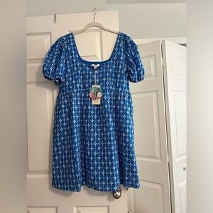 NWT Target x RHODE Blue Embroidered Mini Dress